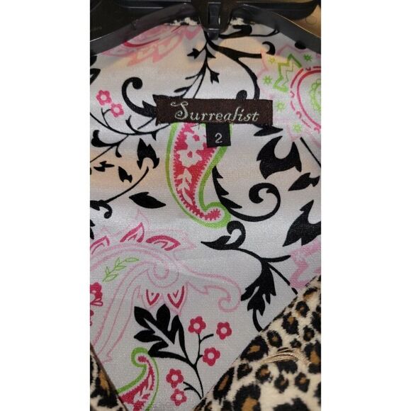 Surrealist USA BOHO FAUX Leopard Swing Jacket Coat Size 2 Medium Gorgeous! - Picture 3 of 9